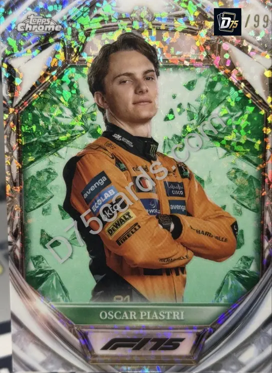 6 Oscar Piastri Green Mini-Diamond Refractor /99