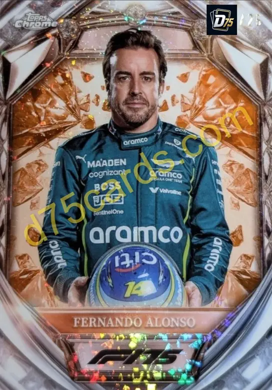 9 Fernando Alonso Orange Mini-Diamond Refractor /25