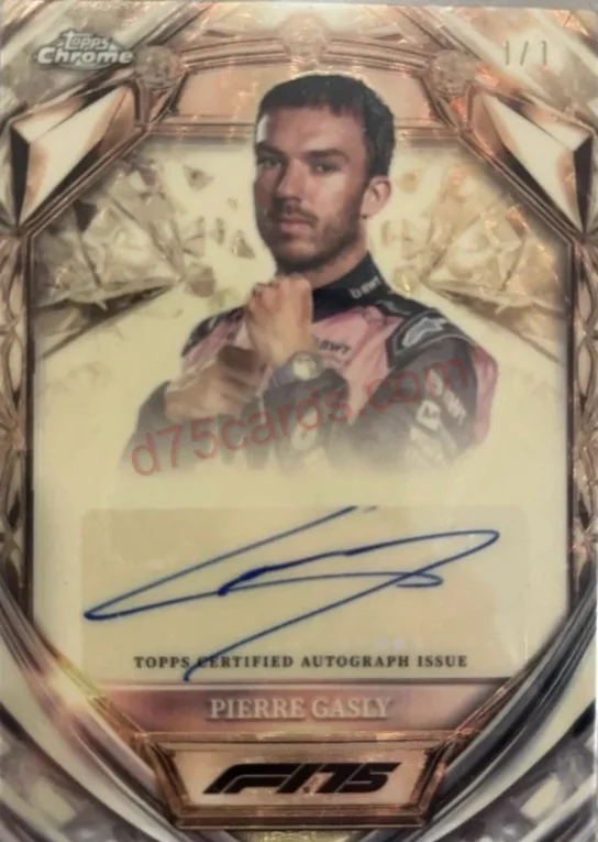 Pierre Gasly autograph front card